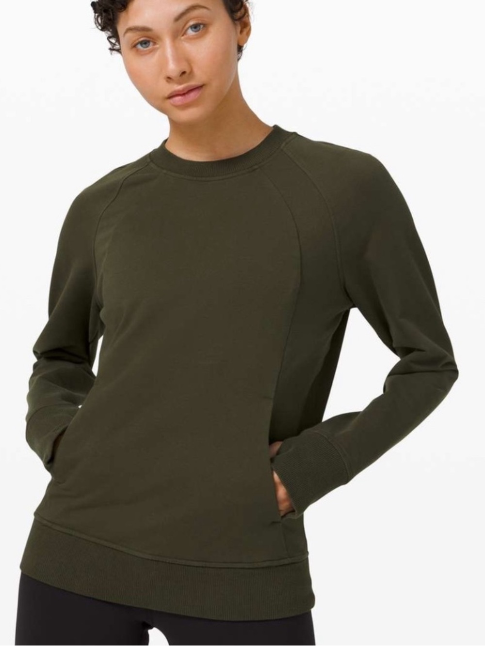 lululemon Scuba Crew Sweatshirt size 6 Olive